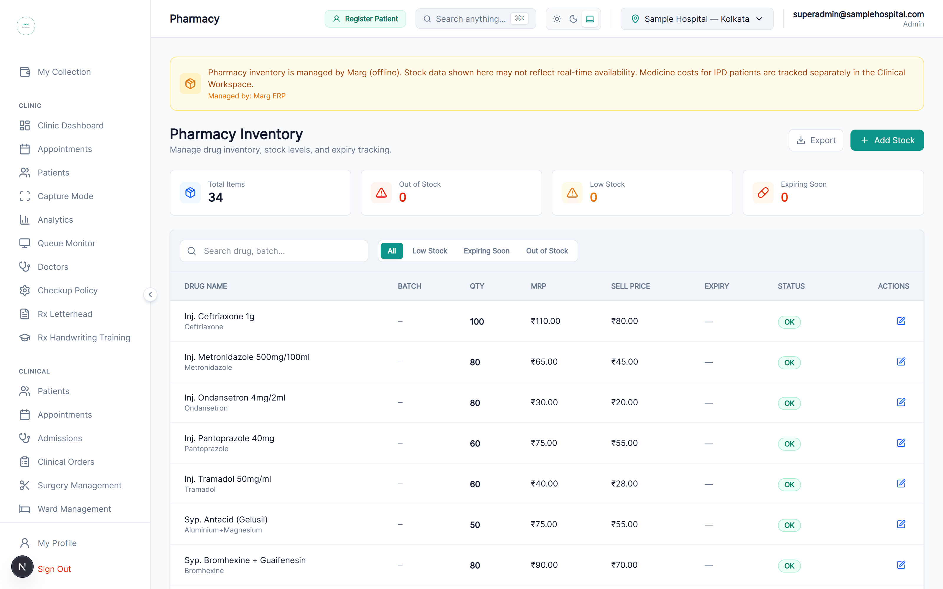 Pharmacy & Inventory